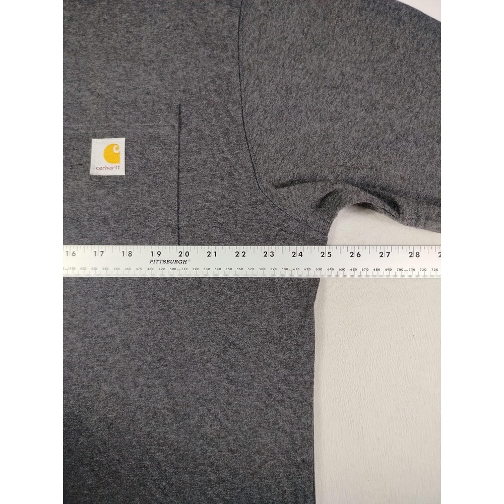 Carhartt Shirt Mens Large Gray Loose‎ Fit K87 Pocket Tee Workwear Tagless Casual - Picture 9 of 10